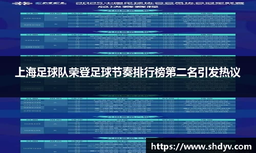 上海足球队荣登足球节奏排行榜第二名引发热议